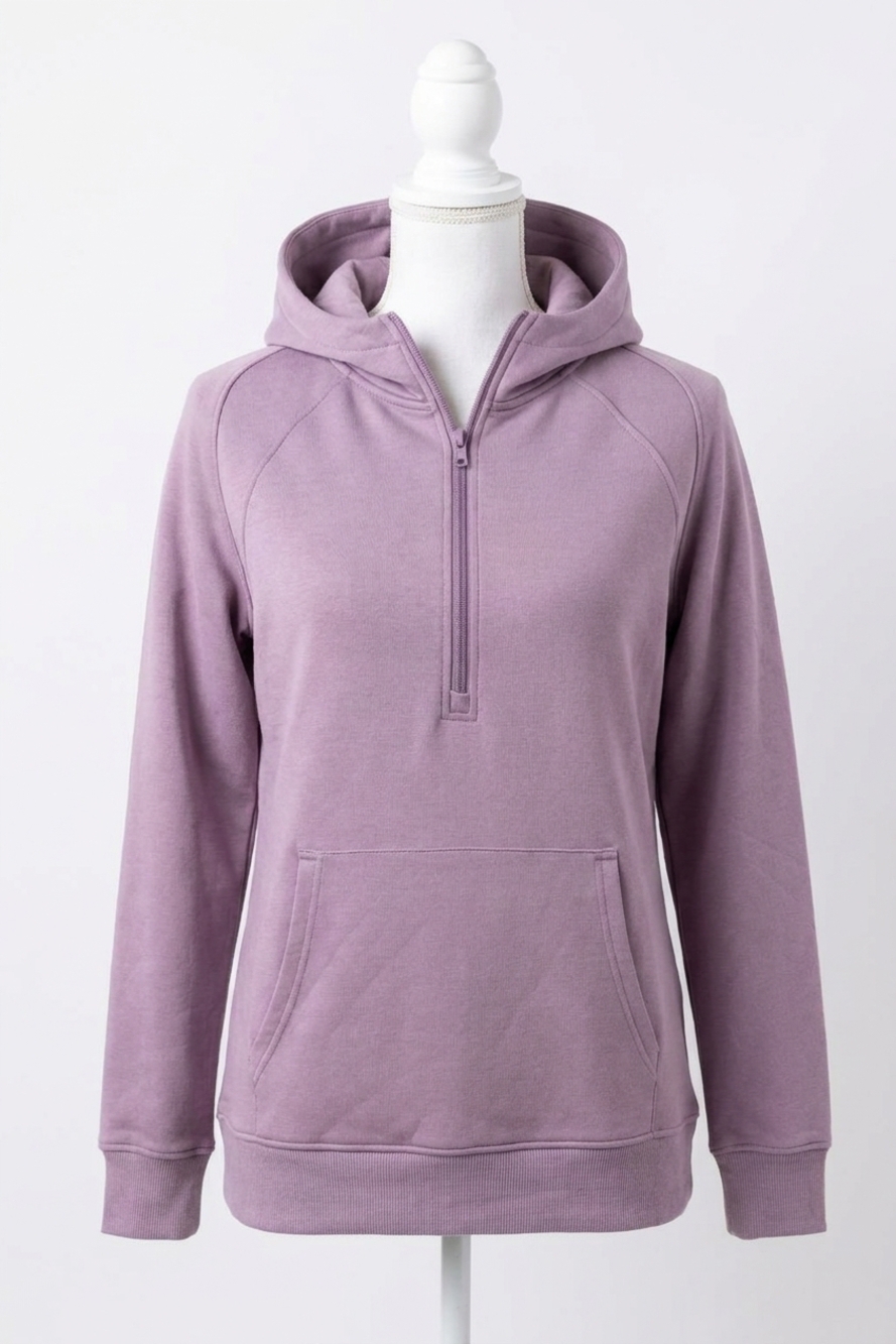 NEW MICHELLE MAE scuba halfzip hoodie in lavender